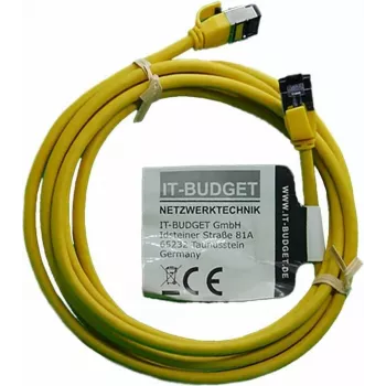 IT-BUDGET Full Copper Premium Patchkabel - Slim AWG 28 - Cat.8.1 - 2000 MHz - halogeenvrij - PoE+ - 40 Gbit - geel - 3 m (90ITBSLIM81PK3Y)