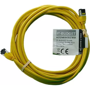 IT-BUDGET Full Copper Premium Patchkabel - Slim AWG 28 - Cat.8.1 - 2000 MHz - halogeenvrij - PoE+ - 40 Gbit - geel - 5 m (90ITBSLIM81PK5Y)