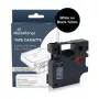 MediaRange etikettenbandcassette compatibel met Dymo 12mm x 7m wit op zwart (MRDY45021)