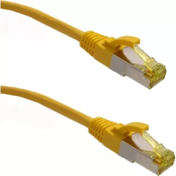 IT-BUDGET Full Copper Premium patchkabel - Super Flex TPE - Cat.6A - met Cat.7 ruwe kabel - 600 MHz - halogeenvrij - PoE+ - 10GBit - geel - 1 m (90ITBFLEX6A7PK1Y)
