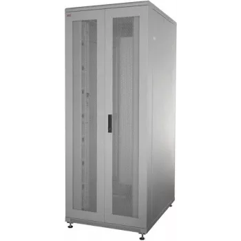 IT-BUDGET 19 inch netwerkkast SRK - compleetset - 42U - BxD 800x800 mm - geperforeerde dubbele deuren voor en achter - 4 actieve ventilatoren - PDU - legplanken - flatpack - lichtgrijs (90ITB19SRK4288DTG)