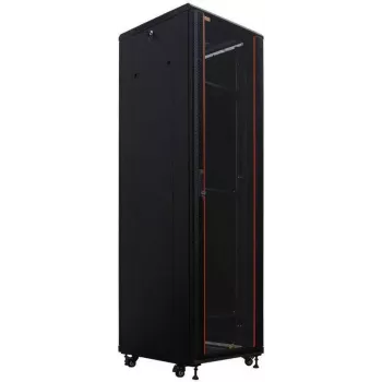 IT-BUDGET 19 inch netwerkkast SRK - 42U - 600x800 mm - glas-/staalplaatdeur - flatpack - zwart (90ITB19SRK4268GSN)