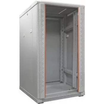 IT-BUDGET 19 inch netwerkkast SRK - 27U - 600x600 mm - deur van veiligheidsglas - flatpack - lichtgrijs (90ITB19SRK2766GGN)