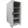 IT-BUDGET 19 inch netwerkkast SRK - Compleet set - 27U - 600x600 mm - glazen/stalen deur - 4 actieve ventilatoren - PDU - legplanken - flatpack - lichtgrijs (90ITB19SRK2766GG)