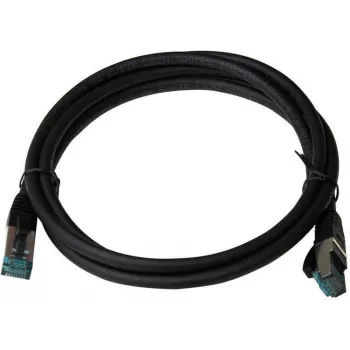 IT-BUDGET Full Copper Premium patchkabel Cat.6A S/FTP LSZH PoE+ AWG 26/7 zwart 0,15 m