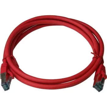 IT-BUDGET Full Copper Premium patchkabel - Cat.6A - 500 MHz - halogeenvrij - PoE+ - AWG 26/7 - rood - 15 m