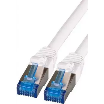 IT-BUDGET Full Copper Premium patchkabel - Super Flex TPE - Cat.6A - 500MHz - LSZH - PoE+ - AWG 27 - wit - 0,15 m