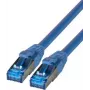IT-BUDGET Full Copper Premium Patchkabel - Super Flex TPE - Cat.6A - 500MHz - LSZH - PoE+ - AWG 27 - blauw - 0,25 m