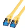 IT-BUDGET Full Copper Premium Patchkabel - Super Flex TPE - Cat.6A - 500MHz - LSZH - PoE+ - AWG 27 - geel - 1,50 m