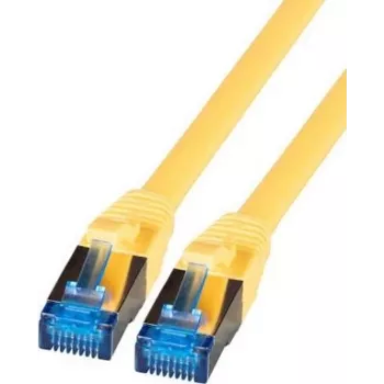 IT-BUDGET Full Copper Premium Patchkabel - Super Flex TPE - Cat.6A - 500MHz - LSZH - PoE+ - AWG 27 - geel - 3 m