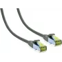 IT-BUDGET Full Copper Premium Patchkabel Cat.6A met Cat.7 ruwkabel 600 MHz LSZH PoE+ 10Gbit grijs 0,25 m