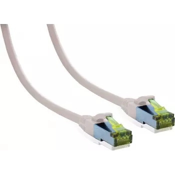 IT-BUDGET Full Copper Premium Patchkabel - Cat.6A met Cat.7 Ruwkabel - 600 MHz - halogeenvrij - PoE+ - 10GBit - wit - 25 m