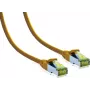IT-BUDGET Premium patchkabel Cat.6A met Cat.7 rompkabel - 600 MHz - LSZH - PoE+ - 10GBit - geel - 3 m