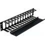 Rockstable 2U 19 inch kabelmanagementpaneel - zwart - SPCC-staal - 483 mm (RS19-002)