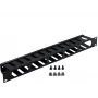 Rockstable 1U 19 inch kabelmanagementpaneel - zwart - SPCC-staal - 483 mm (RS19-02)