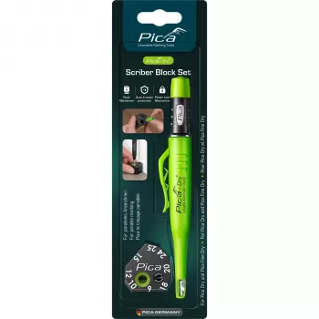 Pica Dry Scriber Block set - Longlife automatische stift met holster en stiften