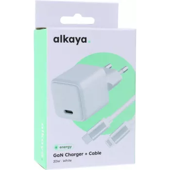 ALKAYA NEXUS Speed Flex opladerset GaN-technologie 20W wit
