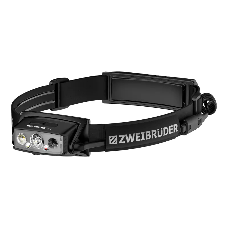 Zweibrüder ZB9H LED oplaadbare hoofdlamp 2000 lumen USB-C