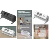 Fellowes Power Desk 2 tafelstekkerdoos, Type E, 2 stopcontacten, 2 USB, zwart