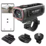 AKEEYO AKY-710S 4K motor-dashcam dual-channel met GPS, Wi-Fi, IP67 waterdicht - zwart