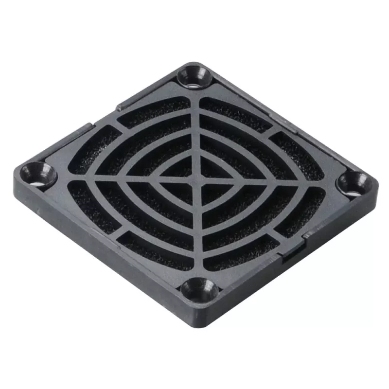 Akasa GRM60-30 60mm ventilatorfilterkit - zwart nylon gaas, wasbaar, met ventilatorrooster