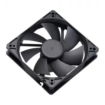 Akasa 12cm zwarte fan - 17,5 dB - zwart