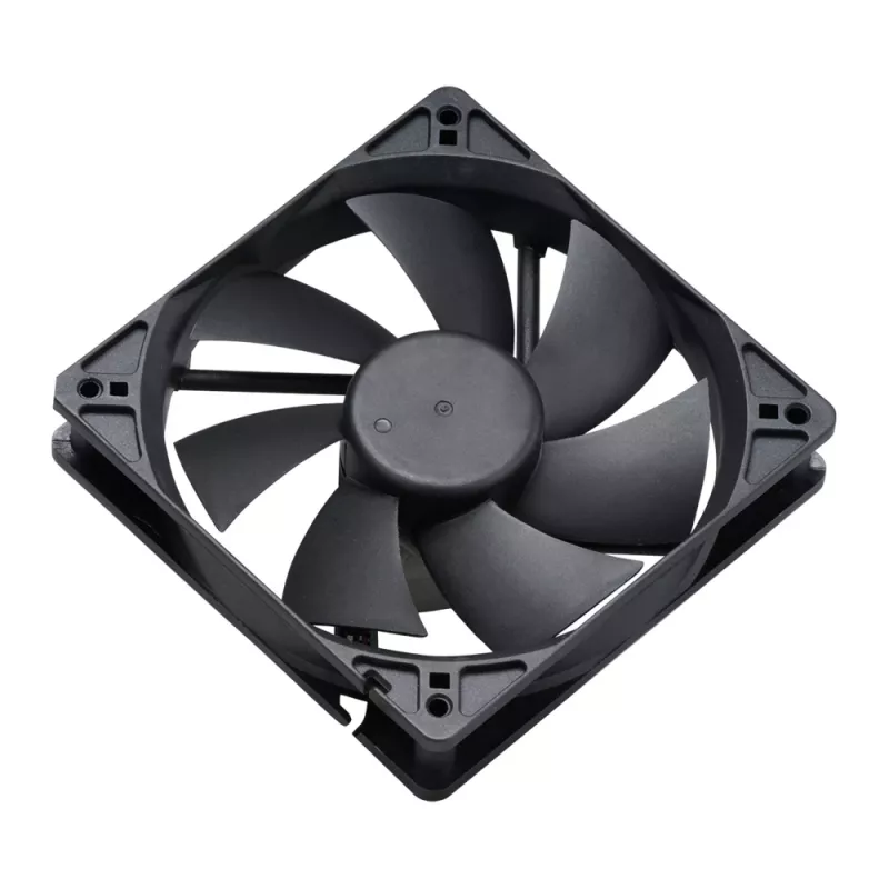 Akasa 12cm zwarte fan - 17,5 dB - zwart