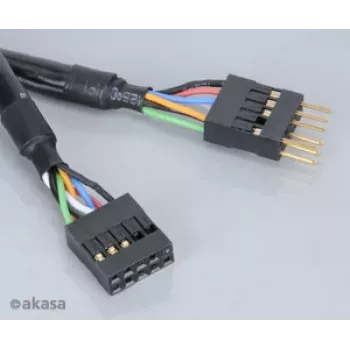 Akasa EX1394I-40 IEEE 1394 FireWire verlengkabel 40 cm (0,4 m) 6-pins stekker naar bus zwart