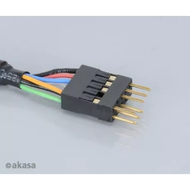 Akasa EX1394I-40 IEEE 1394 FireWire verlengkabel 40 cm (0,4 m) 6-pins stekker naar bus zwart