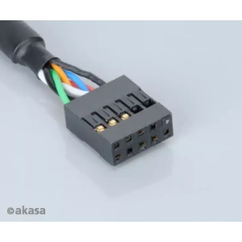 Akasa EX1394I-40 IEEE 1394 FireWire verlengkabel 40 cm (0,4 m) 6-pins stekker naar bus zwart
