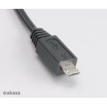 Akasa AK-CBUB05-10BK USB 2.0 kabel - USB-A naar micro-USB-B - 1m - zwart