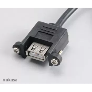 Akasa AK-CBUB06-60BK interne naar externe USB 2.0 kabel, 60 cm, zwart