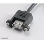 Akasa AK-CBUB06-60BK interne naar externe USB 2.0 kabel, 60 cm, zwart