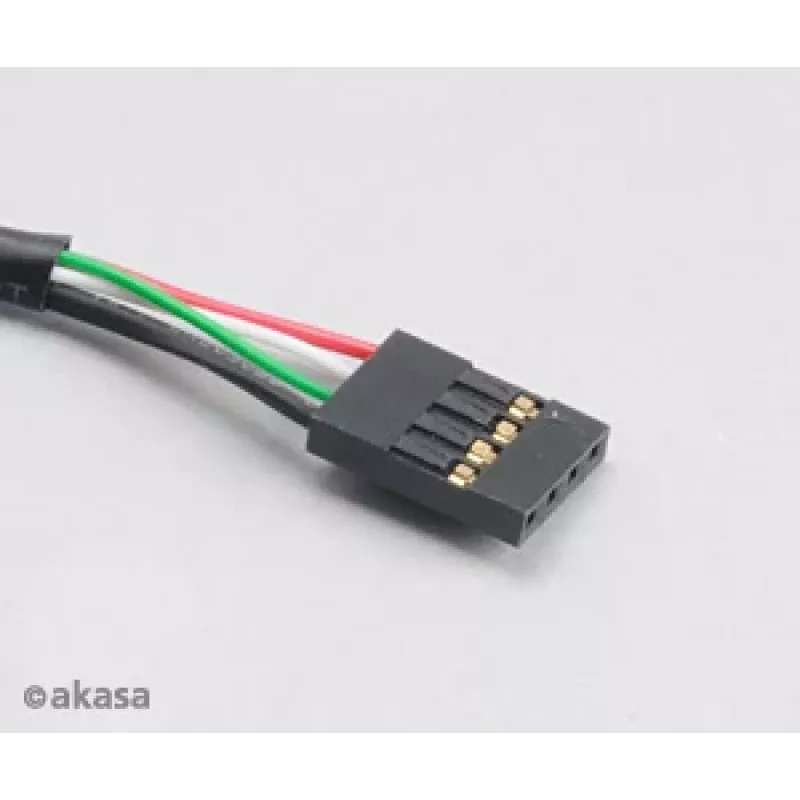 Akasa AK-CBUB06-60BK interne naar externe USB 2.0 kabel, 60 cm, zwart