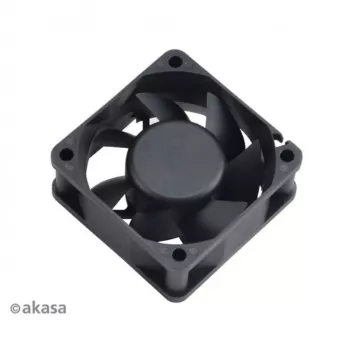 Akasa 60x25mm zwarte behuizingsventilator 3-pins sleeve bearing medium speed