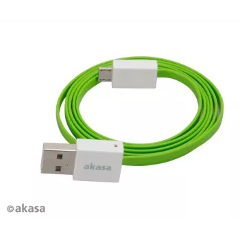 Akasa PROSLIM USB 2.0-kabel roze superslim sync and charge A - Micro B - 1m