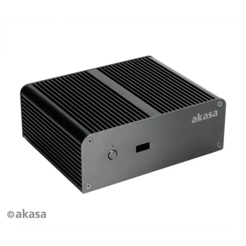 Akasa Newton T ventilatorloze mini-pc behuizing voor Intel NUC (UCFF/Thin Mini-ITX) - zonder voeding - zwart