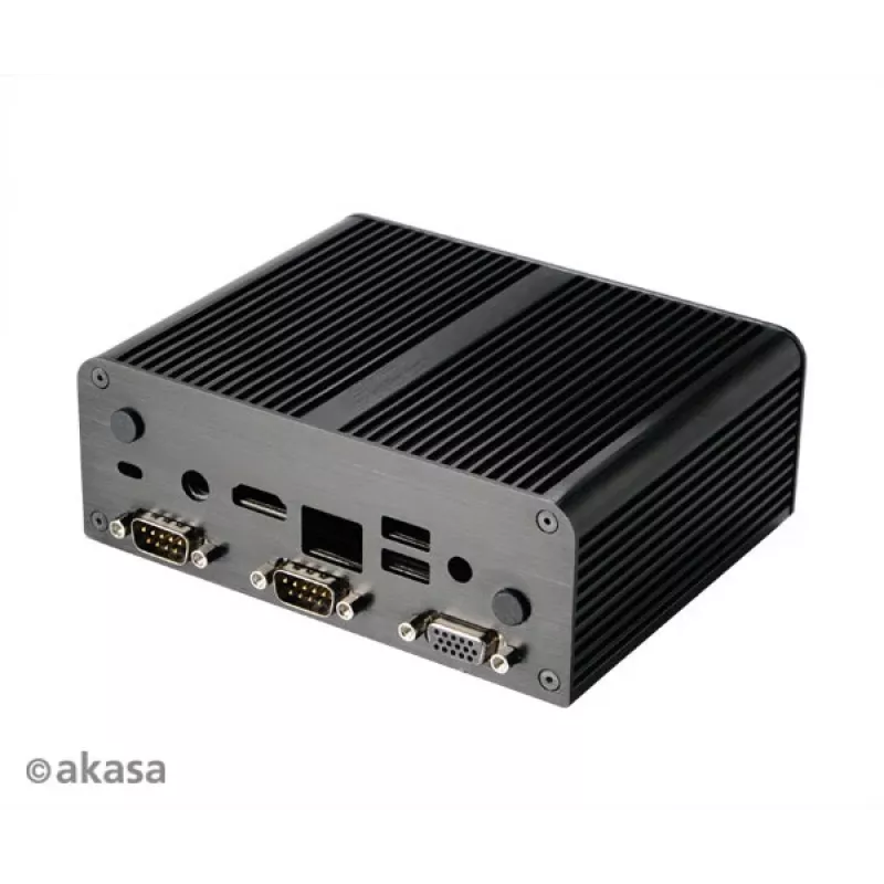 Akasa Newton T ventilatorloze mini-pc behuizing voor Intel NUC (UCFF/Thin Mini-ITX) - zonder voeding - zwart