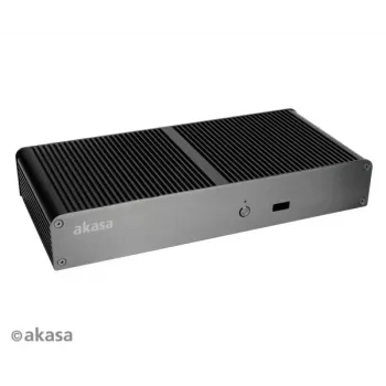 Akasa Tesla T ventilatorloze NUC-behuizing - zwart - UCFF - USB
