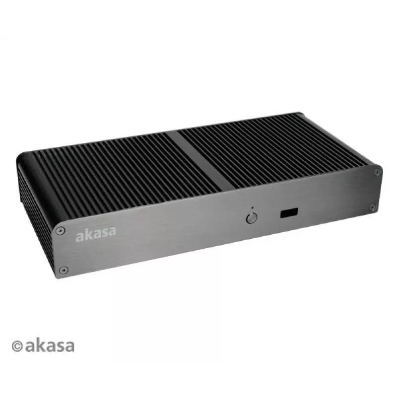 Akasa Tesla T ventilatorloze NUC-behuizing - zwart - UCFF - USB