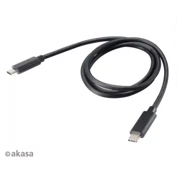 Akasa AK-CBUB26-10BK USB-C naar USB-C kabel 1m - USB 3.2 Gen 2 - 10 Gbit/s - 100W PD - zwart