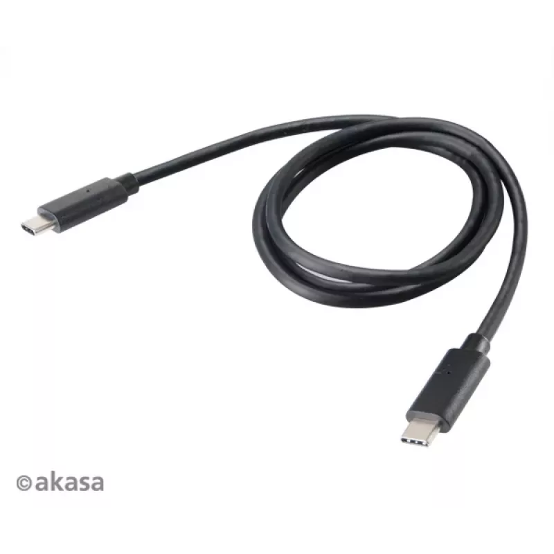 Akasa AK-CBUB26-10BK USB-C naar USB-C kabel 1m - USB 3.2 Gen 2 - 10 Gbit/s - 100W PD - zwart