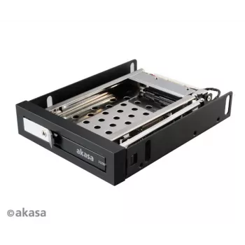 Akasa AK-IEN-08 2,5 inch naar 3,5 inch drivebay-adapter - SATA III 6 Gbit/s - kunststof/rvs - zwart