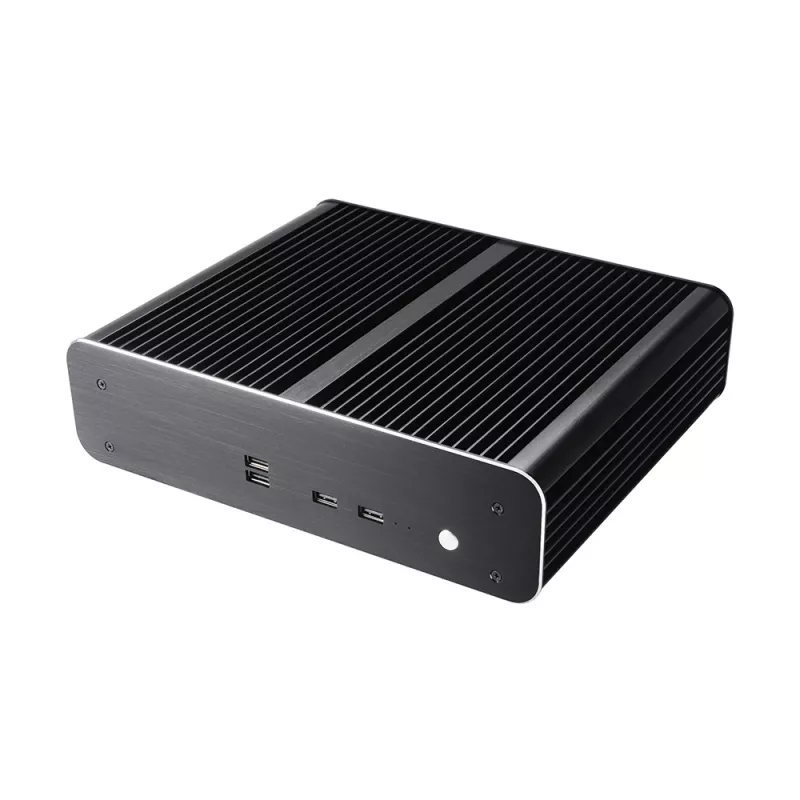 Akasa Euler TX ventilatorloze Thin Mini-ITX behuizing - aluminium - zwart