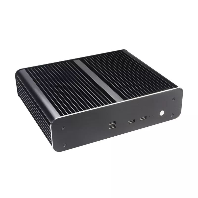 Akasa Euler TX ventilatorloze Thin Mini-ITX behuizing - aluminium - zwart