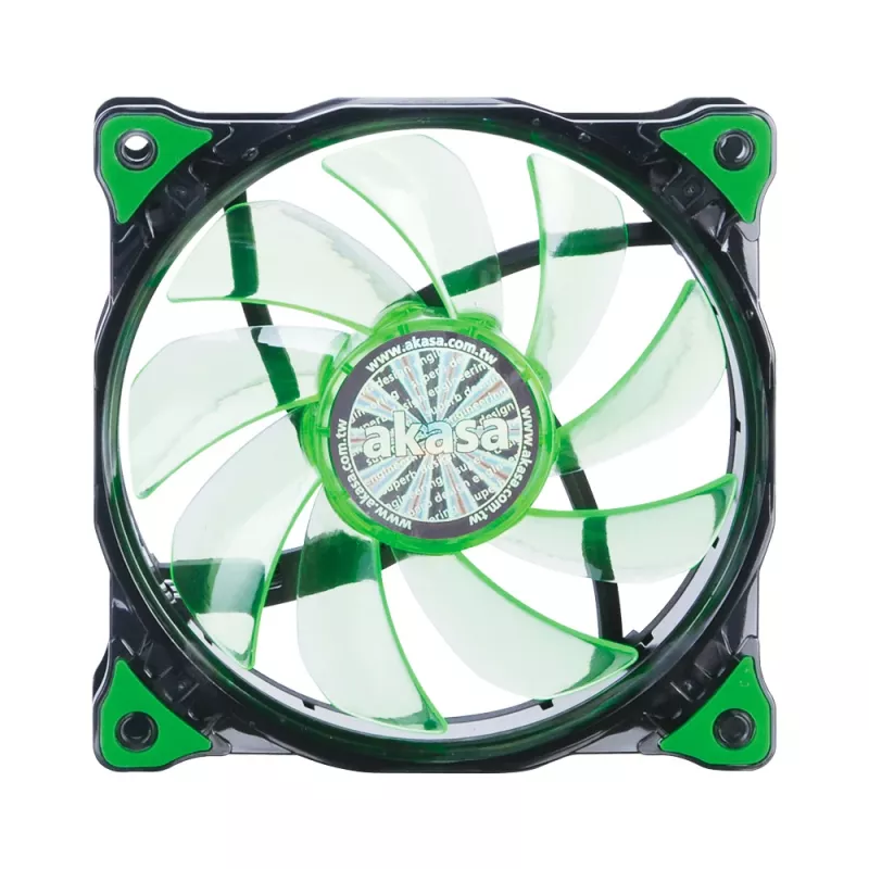 Akasa Vegas AK-FN091-GN 120 mm groene LED behuizingventilator