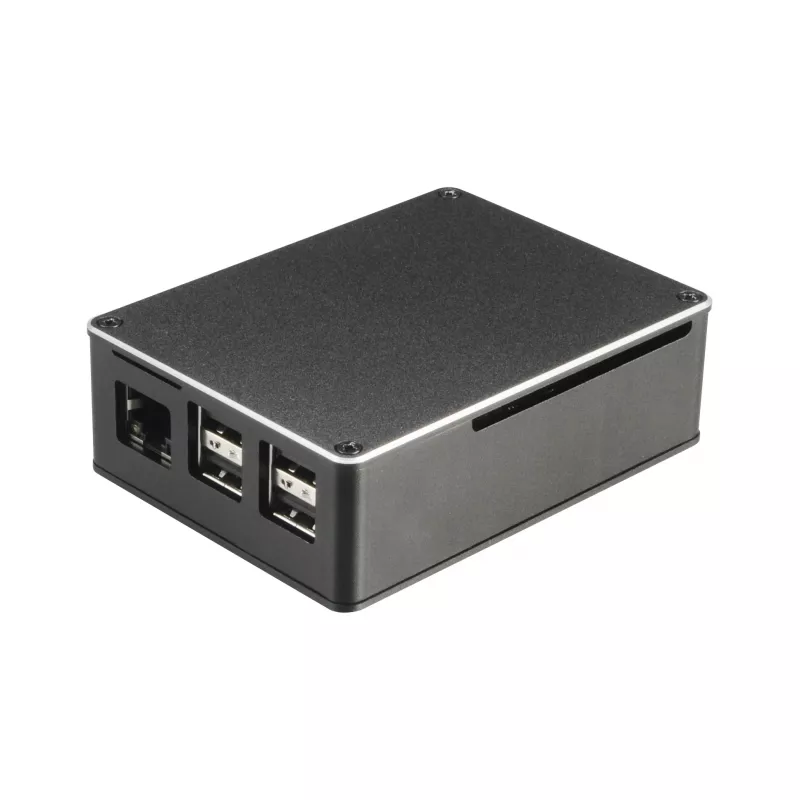 Akasa A-RA02-M1B Raspberry Pi behuizing - aluminium - ventilatorloze passieve koeling - zwart