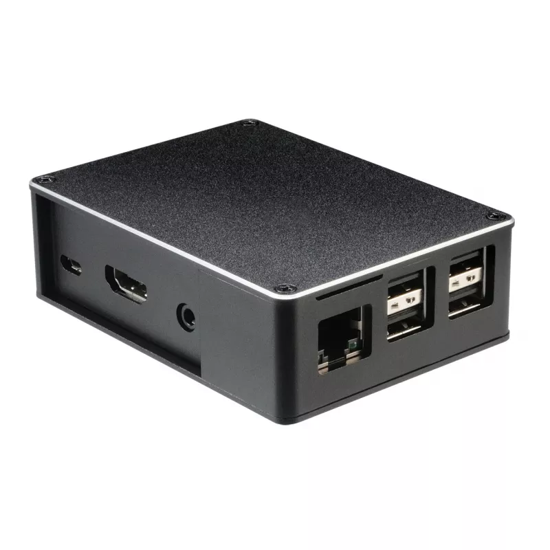 Akasa A-RA02-M1B Raspberry Pi behuizing - aluminium - ventilatorloze passieve koeling - zwart