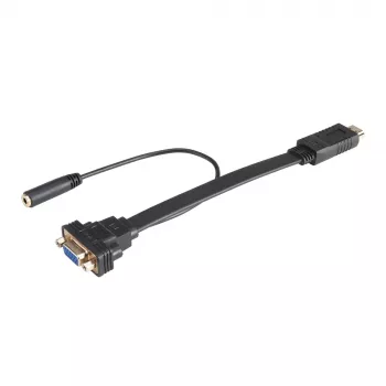 Akasa AK-CBHD18-20BK HDMI-naar-VGA adapterkabel 0,2 m zwart