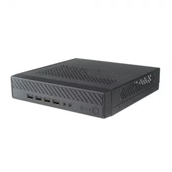 Akasa Cypher MX Thin Mini-ITX behuizing, aluminium/SGCC, zwart, 1x 2,5 inch HDD/SSD, VESA-montage